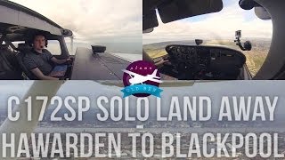 C172SP  Hawarden To Blackpool  ATC Audio [upl. by Deryl]