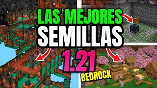 ✅ Top 10 SEMILLAS de MINECRAFT 121 para BEDROCK PE 💎 [upl. by Rich]