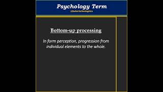 what is Bottomup processing  education psychology psychologyfacts school [upl. by Doomham]