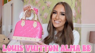 LOUIS VUITTON ALMA BB VALENTINES 2024 REVIEW💘 [upl. by Anrym]