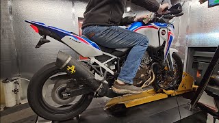 Africa Twin 1100 gains 25WHP AT THE TOP END with our ECU flash and custom mapping 😁🤘 [upl. by Beaufert]