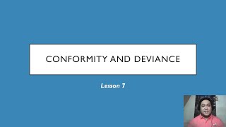 UCSP SHS Conformity and Deviance [upl. by Atiuqram]