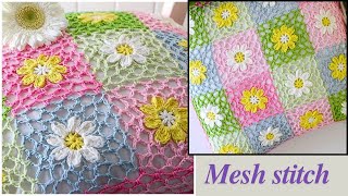 Beautiful Crochet Mesh Pillow 👉Easiest and Cutest Design sara1111Beginners Pattern [upl. by Ringsmuth76]