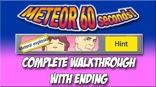 Meteor 60 Seconds  Meteor Explosion  Complete Walkthrough with Ending [upl. by Demahum138]