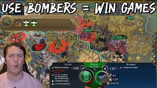 Use Bombers to Win Domination Games  Civilization 6 Tutorial [upl. by Ahsote]