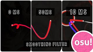 osu Comparing tablet cursor smoothing [upl. by Ahsenev]