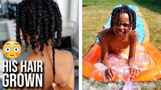 Turning our garden to a water park Isaiahs New Hair Style 𝐓𝐡𝐞 𝐖𝐢𝐥𝐥𝐢𝐚𝐦𝐬𝐨𝐧𝐬 [upl. by Arytahs]