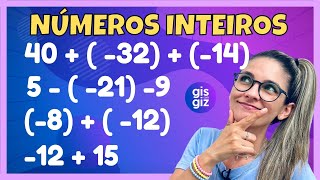 ADIÇÃO E SUBTRAÇÃO COM NÚMEROS POSITIVOS E NEGATIVOS 7º e 8º ANOS \Prof Gis [upl. by Enelram]