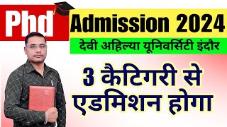 DAVV Phd Admission Notice 2024  Phd Admission 2024 [upl. by Vasiliu]