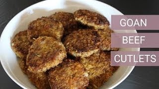 Goan Beef Cutlets  Beef Patties  Beef Burger Patties  Ground Beef recipes [upl. by Adiesirb]