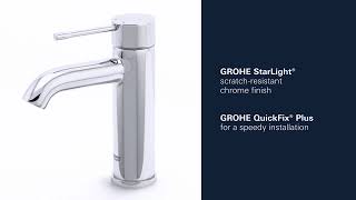 Grohe Essence New Ssize wastafelkraan zonder waste Chroom [upl. by Flynn719]