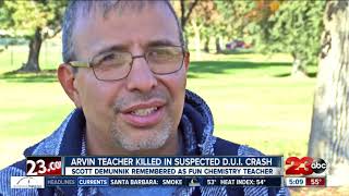 Arvin High School teacher dies in suspected DUI crash [upl. by Airliah]