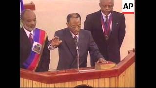 HAITI JEAN BERTRAND ARISTIDE SWORN IN [upl. by Enoyrt394]