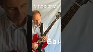 Gb augmented triads in close position across the fretboard guitar guitarpractice jazz chords [upl. by Dena]