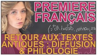 Retour aux textes antiques  diffusion amp philologie  Français 1ère L  Les Bons Profs [upl. by Ecienal]