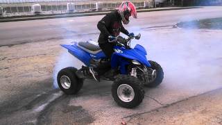 Yamaha yfz450 ATV burnout [upl. by Yhtir853]