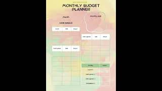 Modern Classic Weekly and Monthly Budget Planner in Pink and Yellow shorts youtubeshorts viral [upl. by Terrena]