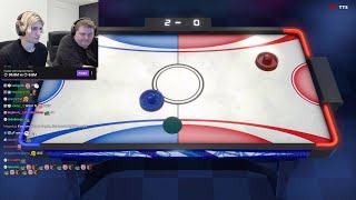 xQc amp Jesse 1v1 in Air Hockey [upl. by Meade]