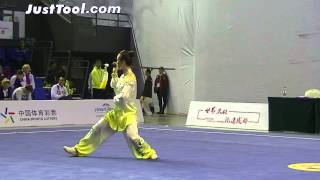 1st World Taijiquan Championships  Womens Group A 3rd Taijijian Compulsory Routine  2nd Place VIE [upl. by Carolin]