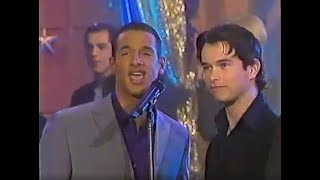 Boy Bands ALLIAGE amp BOYZONE Duet  quotTE GARDER PRÈS DE MOIquot  French TV show quotVideo GAGquot 1997 [upl. by Darrill]