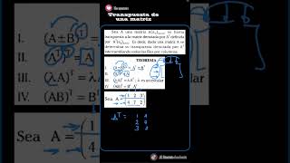 24 MATRICES TRANSPUESTA DE MATRIZ parte 02 [upl. by Branch]