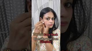 Try this easy face contouring hack traadinghacks contouringhacks makeuptutorial [upl. by Wylie880]