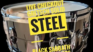 Black Sabbath quotHeadless Crossquot Soundcheck Gretsch Solid Steel Snare drumcover from drumless Version [upl. by Eimmac]