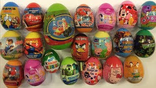 25 Surprise Easter Eggs Kinder Peppa HelloKitty Giant AngryBirds Moshi Dora Disney Marvel Spiderman [upl. by Landsman]