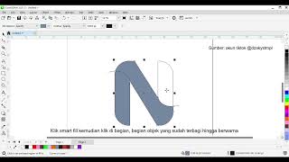 Desain Grafis Pemula Menggunakan Interactive Tool dan Smart Fill dalam Membuat Logo [upl. by Schacker390]