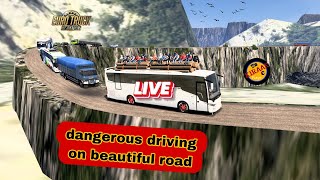 driving overload bus on beautiful road 24 [upl. by Shabbir854]