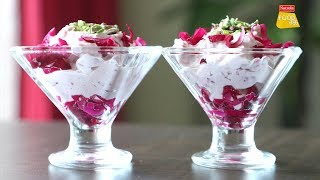 Rose Shrikhand  Summer Recipe  गुलाब श्रीखंड  Jaldi Jaldi  Food Tak [upl. by Yatnoed]