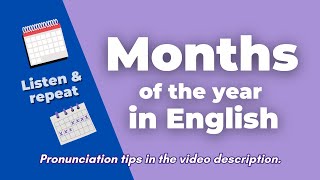 Months of the Year  Listening and Pronunciation Practice monthsoftheyear englishpronunciation [upl. by Rana]