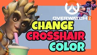 How To Change CROSSHAIR COLOR in OVERWATCH 2 ✅ 2024 GUIDE  Step By Step [upl. by Finbur149]