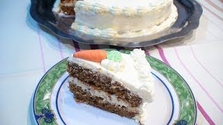 Receta Carrot Cake Tarta de Zanahoria con crema de queso  Recetas de cocina Loli Domínguez [upl. by Teerprah721]