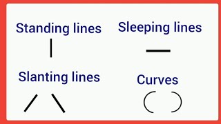 Standing lineSleeping lineSlanting linecurveBasic lines and curve practice in four line book [upl. by Hunsinger]