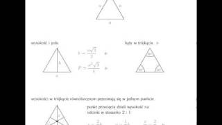 Trójkąt równoboczny  wzory [upl. by Arriaes745]