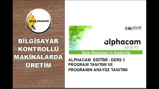 ALPHACAM EĞİTİMİ  DERS 1 PROGRAM TANITIMI VE ARAYÜZ AlphaCAM [upl. by Eisus52]