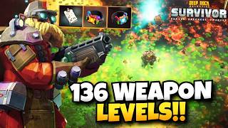 136 Weapon Levels with Newly Buffed Artifacts  Deep Rock Galactic Survivor [upl. by Arluene]