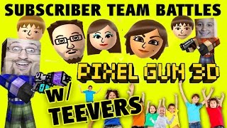 Lets Play Pixel Gun w Teevers FGTEEV Subscriber Team Battles w Mike amp Dad iOS Face Cam [upl. by Anertac]