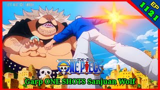 Garp ONE SHOTS the Giant Sanjuan Wolf and sends him flying into sea [upl. by Bergeman66]