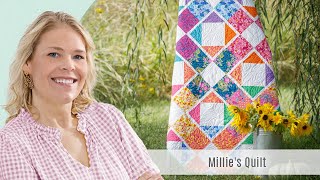 How to Make Millies Quilt  Free Quilting Tutorial [upl. by Lordan]