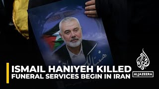 Funeral services for Hamas political leader Ismail Haniyeh begins in Tehran [upl. by Lunnete350]