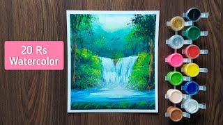 Drawing with 20 Rs watercolor  tutorial shorts [upl. by Janel]