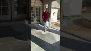 HOW TO SEAL PROTECT BLUESTONE LIMESTONE CONCRETE WITH SOLVENT NATURAL PENETRATING STAIN BLOCKER wow [upl. by Yung]