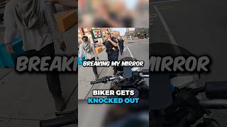 Biker Gets Knocked Out Infront Of Cops 😬 shorts [upl. by Ainesell]