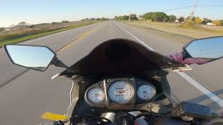 Top Speed on a Kawasaki Ninja 250R [upl. by Pierrepont]