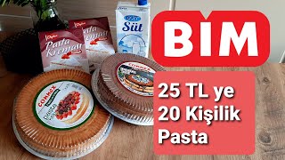 BİM malzemeleriyle 25 TL maliyetli 20 Kişilik Şahane Yaş Pasta🤩 Kolay Pasta👏 Doğum günü Pastası [upl. by Esor]