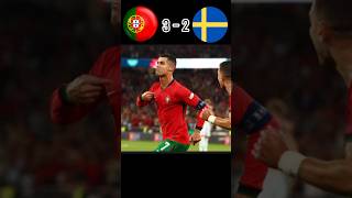 Ronaldo hattrick 🔥 Portugal vs Sweden 🥶 ronaldo edit football shorts youtubeshorts [upl. by Euqinna]