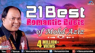 21 Romantic Duets  Mohd Aziz Songs  Romantic Songs  Hindi Songs [upl. by Edette]