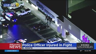 El Monte police officer injured in fight [upl. by Silvan]